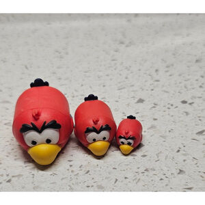 Lot of 3 Angry Birds Red Bird Tsum Tsum Toys